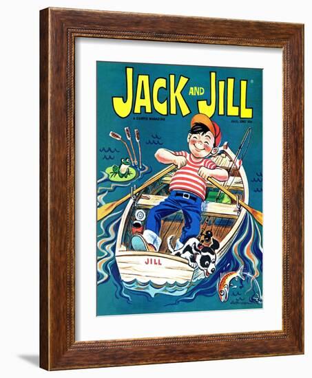 Fishing  - Jack and Jill, July 1967-Robert Jefferson-Framed Giclee Print