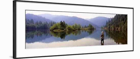 Fishing, Lewiston Lake, California, USA-null-Framed Photographic Print