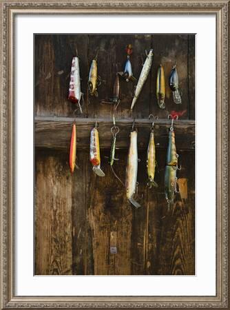 Fishing Lure Hanging on Wall, Sandham, Sweden' Photographic Print - BMJ