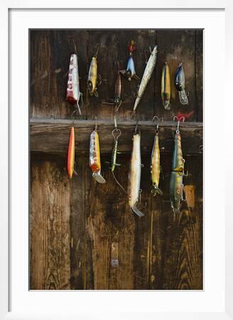 Fishing Lure Hanging on Wall, Sandham, Sweden' Photographic Print - BMJ