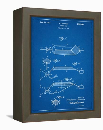 Fishing Lure Patent-null-Framed Stretched Canvas