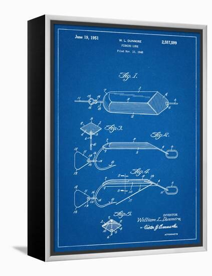 Fishing Lure Patent-null-Framed Stretched Canvas