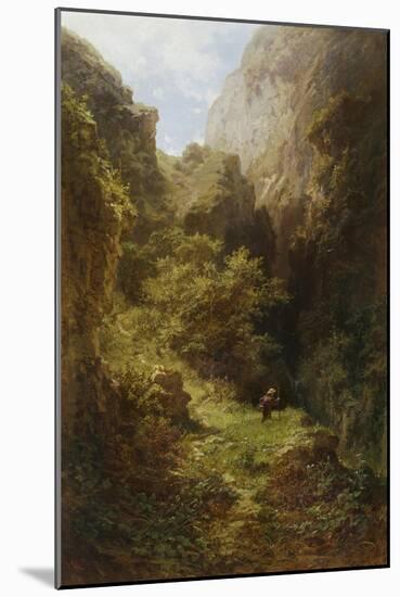 Fishing Monk, about 1863-Carl Spitzweg-Mounted Giclee Print