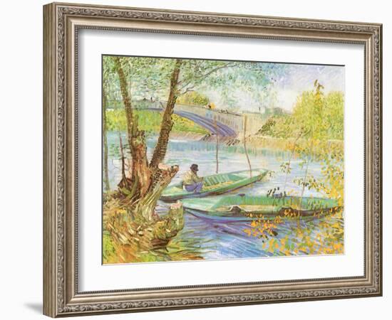 Fishing Near a Bridge, 1887-Vincent van Gogh-Framed Giclee Print