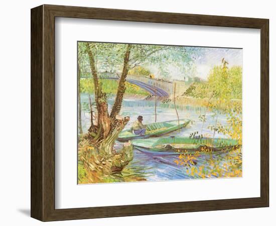 Fishing Near a Bridge, 1887-Vincent van Gogh-Framed Giclee Print