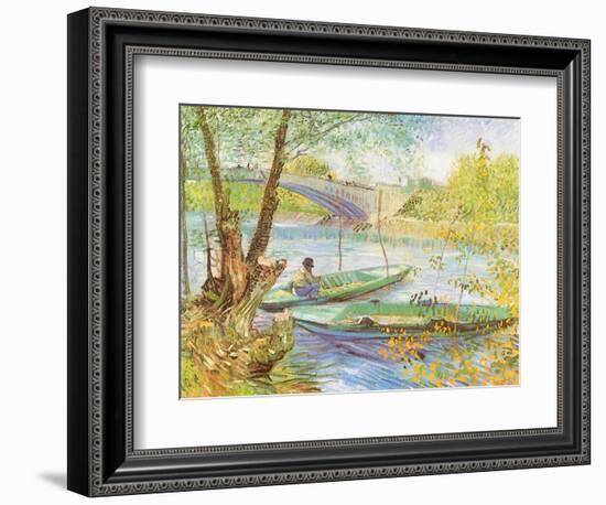 Fishing Near a Bridge, 1887-Vincent van Gogh-Framed Giclee Print