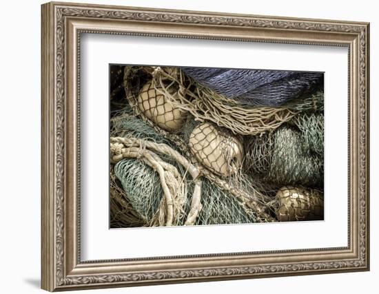 Fishing nets, Burano, Veneto, Italy-Russ Bishop-Framed Photographic Print