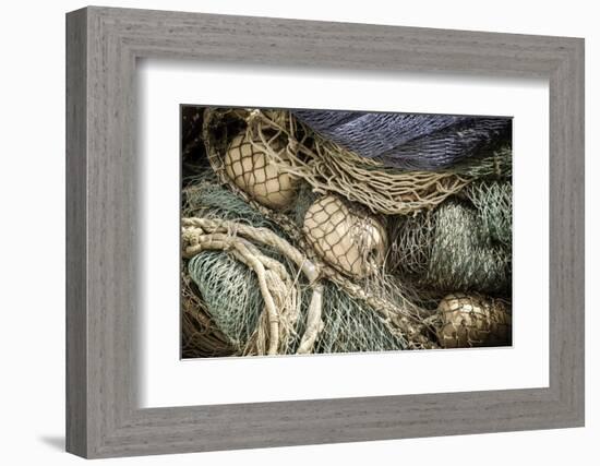 Fishing nets, Burano, Veneto, Italy-Russ Bishop-Framed Photographic Print