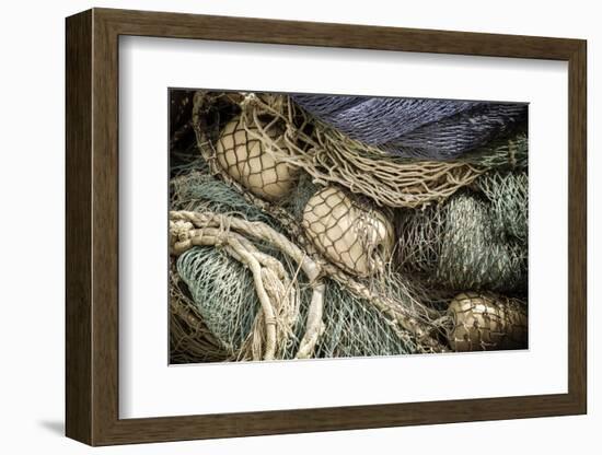 Fishing nets, Burano, Veneto, Italy-Russ Bishop-Framed Photographic Print