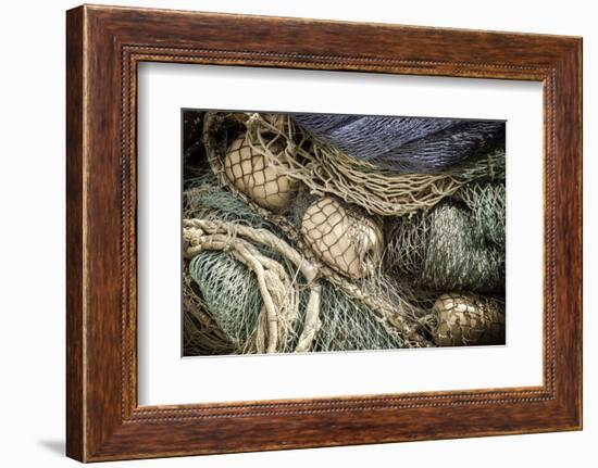 Fishing nets, Burano, Veneto, Italy-Russ Bishop-Framed Photographic Print