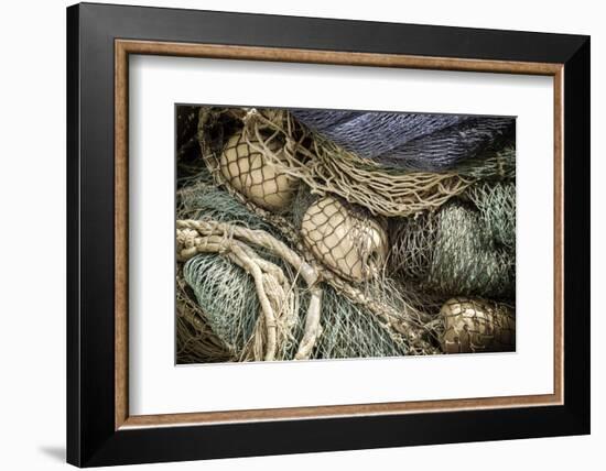 Fishing nets, Burano, Veneto, Italy-Russ Bishop-Framed Photographic Print