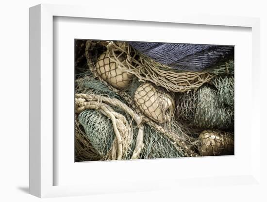 Fishing nets, Burano, Veneto, Italy-Russ Bishop-Framed Photographic Print