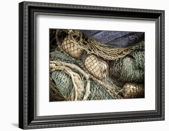 Fishing nets, Burano, Veneto, Italy-Russ Bishop-Framed Photographic Print