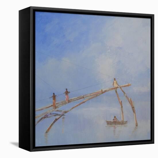 Fishing Nets Cochin, 1-Lincoln Seligman-Framed Premier Image Canvas