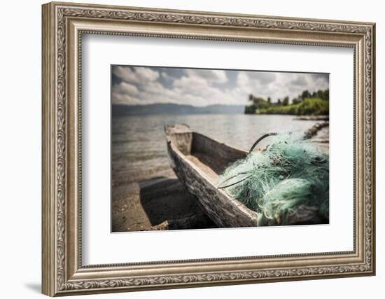 Fishing Nets in a Fishing Boat on Lake Toba (Danau Toba), North Sumatra, Indonesia, Southeast Asia-Matthew Williams-Ellis-Framed Photographic Print