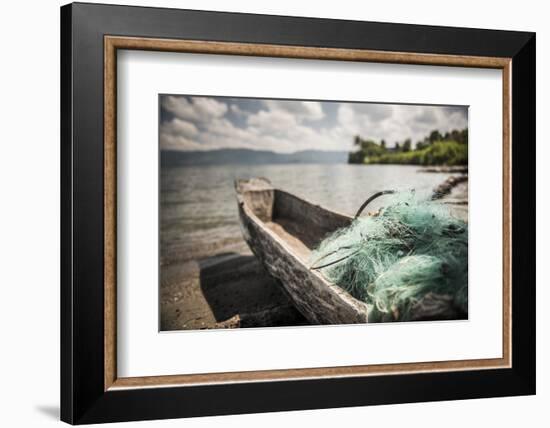 Fishing Nets in a Fishing Boat on Lake Toba (Danau Toba), North Sumatra, Indonesia, Southeast Asia-Matthew Williams-Ellis-Framed Photographic Print