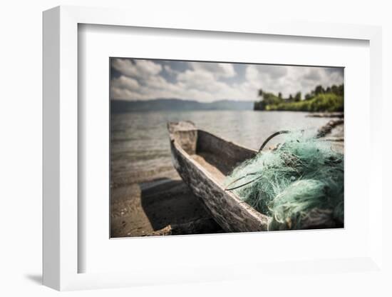 Fishing Nets in a Fishing Boat on Lake Toba (Danau Toba), North Sumatra, Indonesia, Southeast Asia-Matthew Williams-Ellis-Framed Photographic Print
