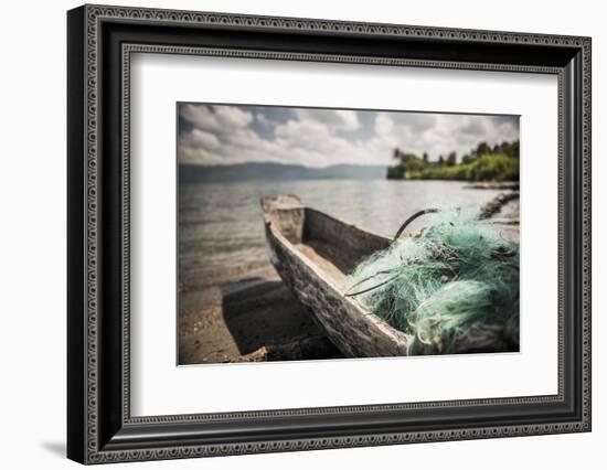 Fishing Nets in a Fishing Boat on Lake Toba (Danau Toba), North Sumatra, Indonesia, Southeast Asia-Matthew Williams-Ellis-Framed Photographic Print