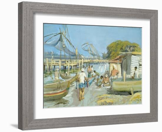 Fishing Nets Near Cochin, 1994-Tim Scott Bolton-Framed Giclee Print