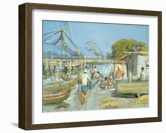 Fishing Nets Near Cochin, 1994-Tim Scott Bolton-Framed Giclee Print