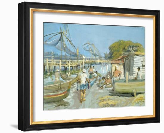 Fishing Nets Near Cochin, 1994-Tim Scott Bolton-Framed Giclee Print