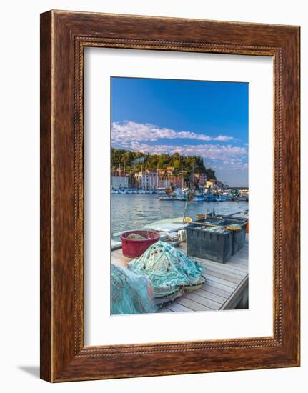 Fishing Nets, Old Town Harbour, Piran, Primorska, Slovenian Istria, Slovenia, Europe-Alan Copson-Framed Photographic Print