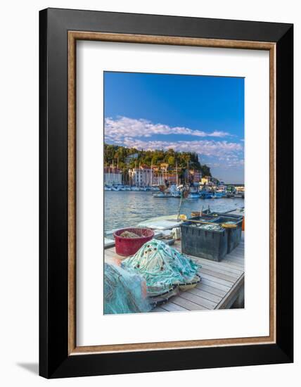 Fishing Nets, Old Town Harbour, Piran, Primorska, Slovenian Istria, Slovenia, Europe-Alan Copson-Framed Photographic Print