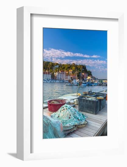 Fishing Nets, Old Town Harbour, Piran, Primorska, Slovenian Istria, Slovenia, Europe-Alan Copson-Framed Photographic Print