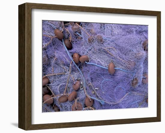 Fishing Nets on Grand Anse, Martinique, Caribbean-Walter Bibikow-Framed Photographic Print