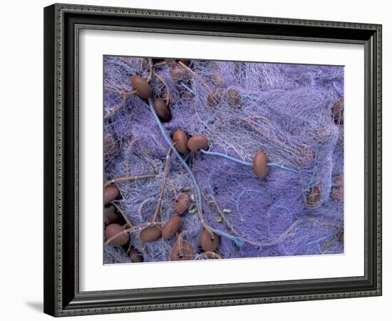 Fishing Nets on Grand Anse, Martinique, Caribbean-Walter Bibikow-Framed Photographic Print