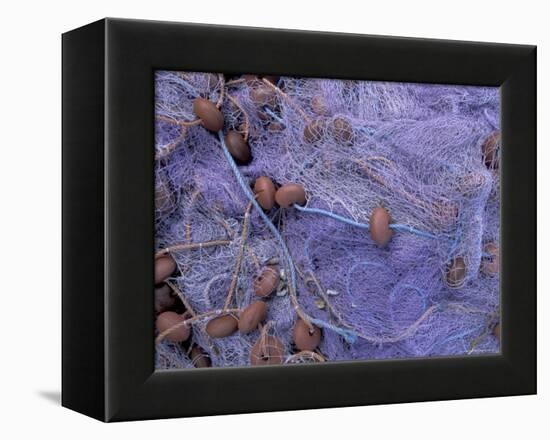 Fishing Nets on Grand Anse, Martinique, Caribbean-Walter Bibikow-Framed Premier Image Canvas