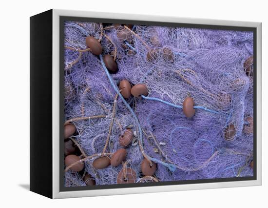 Fishing Nets on Grand Anse, Martinique, Caribbean-Walter Bibikow-Framed Premier Image Canvas