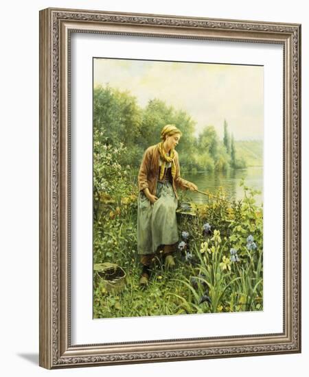 Fishing on a Spring Day-Daniel Ridgway Knight-Framed Giclee Print