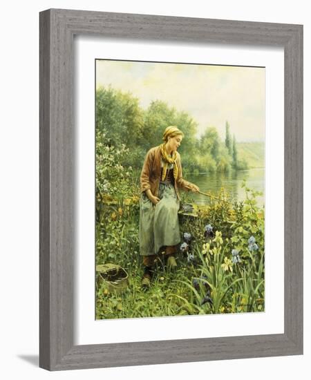 Fishing on a Spring Day-Daniel Ridgway Knight-Framed Giclee Print