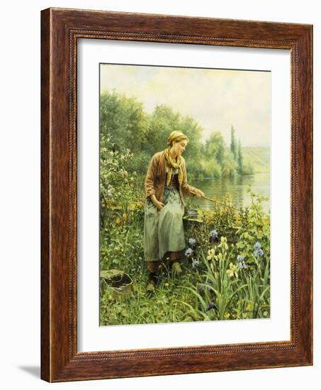 Fishing on a Spring Day-Daniel Ridgway Knight-Framed Giclee Print