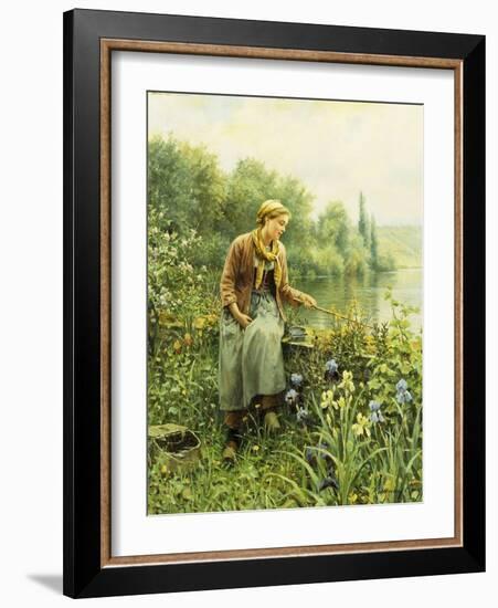 Fishing on a Spring Day-Daniel Ridgway Knight-Framed Giclee Print