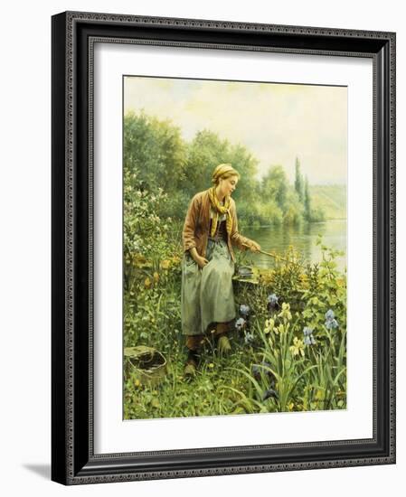 Fishing on a Spring Day-Daniel Ridgway Knight-Framed Giclee Print