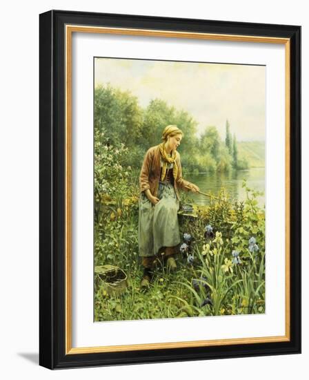 Fishing on a Spring Day-Daniel Ridgway Knight-Framed Giclee Print