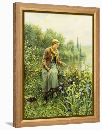 Fishing on a Spring Day-Daniel Ridgway Knight-Framed Premier Image Canvas