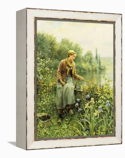 Fishing on a Spring Day-Daniel Ridgway Knight-Framed Premier Image Canvas