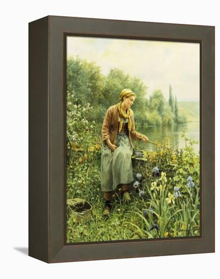 Fishing on a Spring Day-Daniel Ridgway Knight-Framed Premier Image Canvas