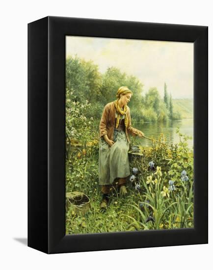 Fishing on a Spring Day-Daniel Ridgway Knight-Framed Premier Image Canvas