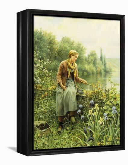 Fishing on a Spring Day-Daniel Ridgway Knight-Framed Premier Image Canvas