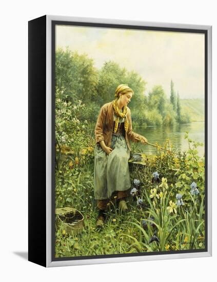 Fishing on a Spring Day-Daniel Ridgway Knight-Framed Premier Image Canvas
