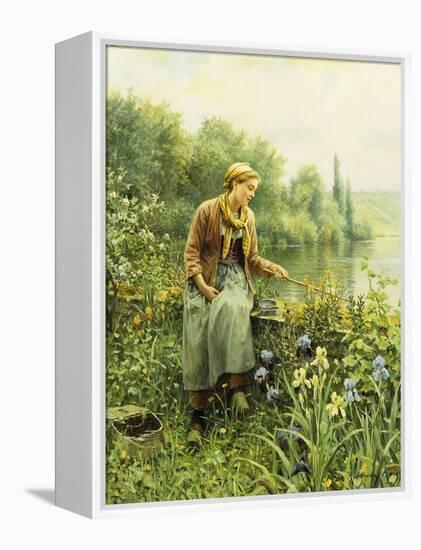 Fishing on a Spring Day-Daniel Ridgway Knight-Framed Premier Image Canvas