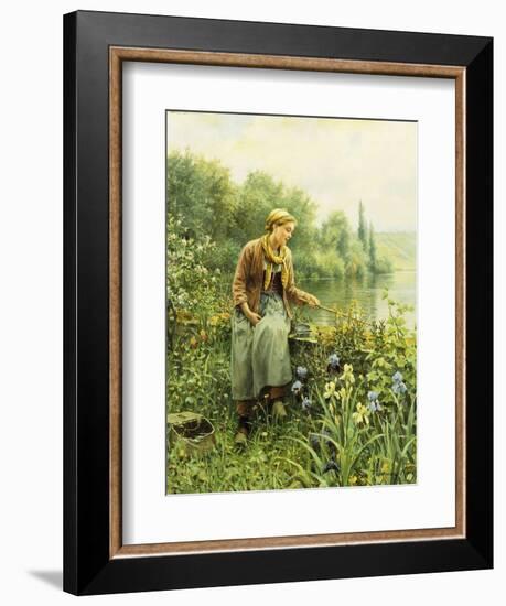 Fishing on a Spring Day-Daniel Ridgway Knight-Framed Giclee Print