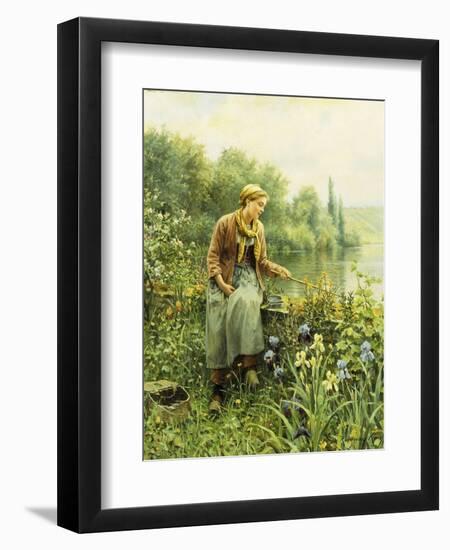 Fishing on a Spring Day-Daniel Ridgway Knight-Framed Giclee Print