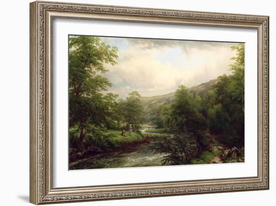 Fishing on the Dee, 1861-Thomas Baker-Framed Giclee Print