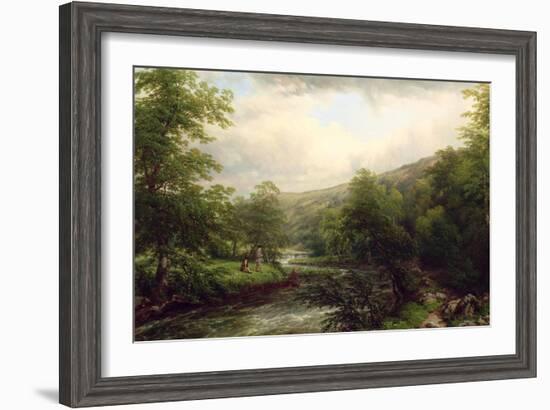 Fishing on the Dee, 1861-Thomas Baker-Framed Giclee Print