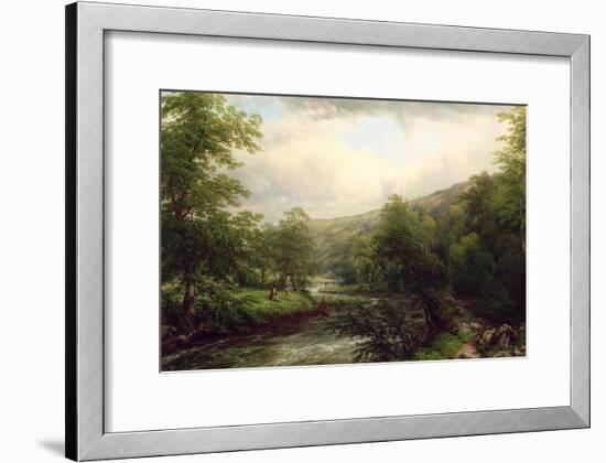 Fishing on the Dee, 1861-Thomas Baker-Framed Giclee Print